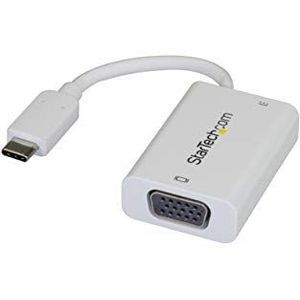 StarTech.com USB-C naar VGA video adapter - 60 W Power Delivery - 1920 x 1200 - wit