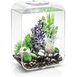 biOrb 72047 LIFE 15 LED transparant - decoratieve 15 liter aquarium complete set met filtersysteem, ledverlichting en keramische vloer van robuust acrylglas