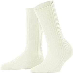 FALKE Dames Sokken Cosy Wool Boot W SO Wol eenkleurig 1 Paar, Wit (Off-White 2049), 39-42