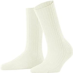 FALKE Dames Sokken Cosy Wool Boot W SO Wol eenkleurig 1 Paar, Wit (Off-White 2049), 35-38