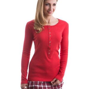 Schiesser dames pyjama, rood (509 rood-gemêleerd), 46