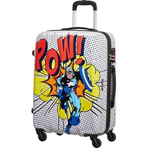American Tourister Marvel Legends - Spinner, Mehrfarbig (Captain America Pop Art), M (65 cm - 62.5 L), bagage koffer