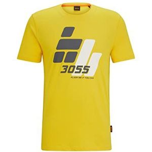 BOSS heren t-shirt, licht/pastelgeel 740, XXL