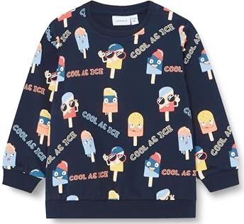 NAME IT Nbmhimmel Ls Sweat, blauw, 56 cm