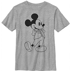 Disney Characters Formal Mickey Boy's Crew Tee, Athletic Heather, X-Small, Athletic Heather, XS