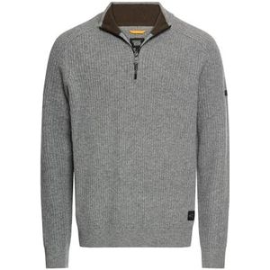 camel active - Gebreide Troyer - Steengrijs - Pure Lamswol