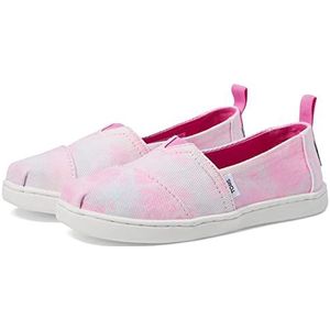 TOMS Klassieke Alpargata instappers voor meisjes, Neon Roze Multi Tie Dye, 12 UK Child