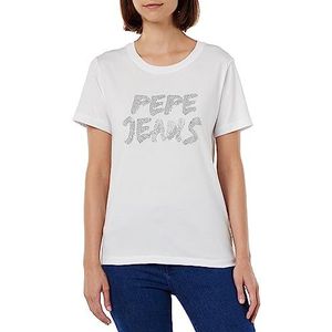 Pepe Jeans Bria T-shirt voor dames, Wit (wit), XS