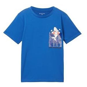 TOM TAILOR T-shirt voor jongens, 34662 - blauwe zachte saffier, 92/98 cm