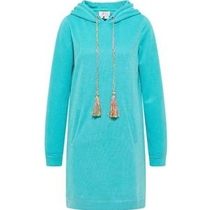 LOMASI Dames sweatshirtjurk 19020026-LO01, Aqua, XS, sweatshirtjurk, XS