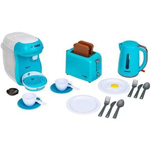 Theo Klein 9598 Bosch-ontbijtset I Keukenaccessoireset inclusief broodrooster, koffieapparaat en waterkoker I Met accessories I Voor kinderen van 3 jaar en ouder