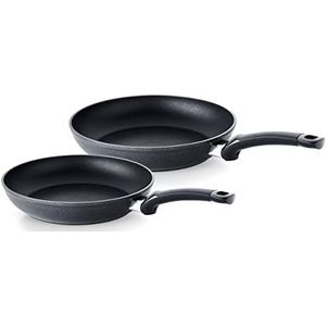 Fissler Levital + Classic Pannenset, 2-delig, diameter 24 + 28 cm, gecoate aluminium pan, inductie