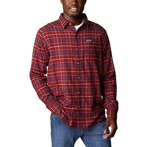 Columbia Heren Cornell Woods Flannel Shirt met lange mouwen, Red Jasper Multi Tartan, XL