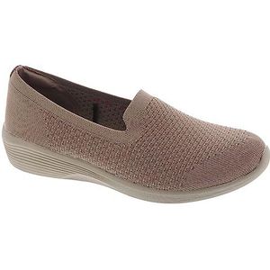 SKECHERS Women's Arya-Clear Skies Loafer, Dark Taupe, 8.5