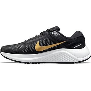 Nike Air Zoom Structure 24 Hardloopschoenen voor dames, Black Mtlc Gold Coin Anthracite Photon Dust, 37.5 EU