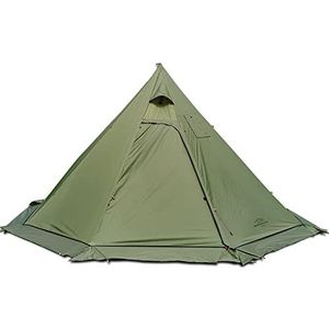 2~4 Personen Lichtgewicht Tipi Hot Tents, Werktent met Houtkachel Jack, Jacht Tipi, voor Familie Team Backpacken Camping Wandelen (olijf)