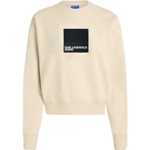 Karl Lagerfeld Jeans Regular Box Logo Sweat, Women, Bruin, Sweatshirt, Wood Ash, XS
