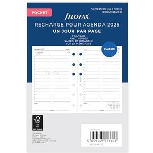 Filofax Pocket 1 dag op één pagina frans 2025