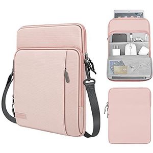 MoKo Laptop Sleeve Bag for 13.3-14 Inch, Notebook Carrying Case with Pocket Fits MacBook Pro M2 14"" /13"" M2/M1 Pro/M1 Max 14.2 2023-2021/Air 13.6"" M2 2022, Surface Pro 9, iPad Pro 12.9, Pink