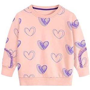 Little Hand Kleding voor meisjes - kinderen katoen eenhoorn dinosaurus trui lange mouwen shirt 2-7 jaar, 1-roze hartvormig, 116 cm