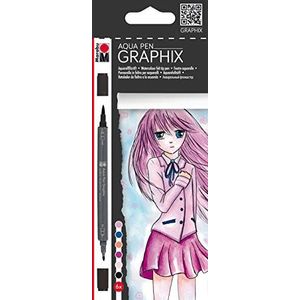 Marabu Aqua Pen Graphix 6 Stifte diverse kleuren