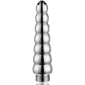 Kutocesy Anal Douche Shower Head Attachment Stainless Steel Anal Cleaner Cleaning Tool 12 Kinds of Enema Wash Shower Head Bathroom Handheld for Gay Woman Men (7 bead nozzle)