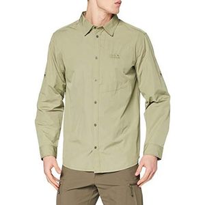 Jack Wolfskin Lakeside Rol-up overhemd voor heren, Khaki (stad), XL