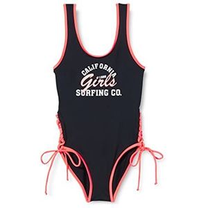 Haute pression Eendelig badpak voor meisjes, Zwart, 16