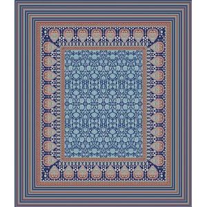 Bassetti MIRA tafelkleed - Jacquard 100% katoen in de kleur blauw B1, afmetingen: 140x170 cm - 9326075