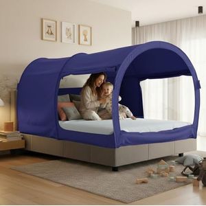LEEDOR - Bedtent - Marineblauw - Pop-up - Voor Kinderen en Volwassenen