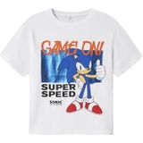 Name It - Nkmjerry Sonic Nreg Ss Top Box - T-shirt - Helder Wit