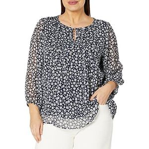 Tommy Hilfiger Vrouwen W2xmh178-szn-2x Button Down Shirt, Sky Capt Multi, 2X, Sky Capt Multi, 2X