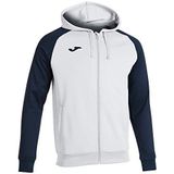 Joma 8XS jas met capuchon Academy IV, uniseks volwassenen, wit-marineblauw