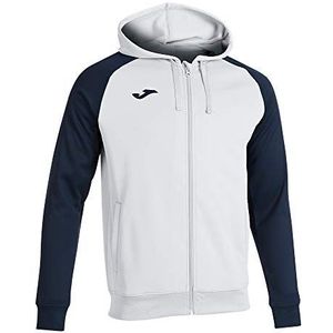 Joma 8XS jas met capuchon Academy IV, uniseks volwassenen, wit-marineblauw