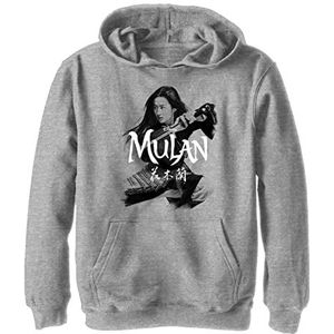 Disney Mulan: Live Action Fighting Stance Hoodie voor jongens, Athletic Heather, L