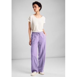 STREET ONE LS_Wide Leg linnen HW L30.32, geur van lavendel, 36W / 30L