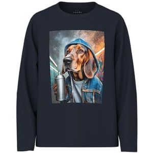 Name it kids Jongens Nkmvoto Ls Nreg Top, Dark Sapphire, 116