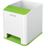 Leitz Pennenbakje Met Geluidsversterker, WOW, 53631054, Wit/Groen