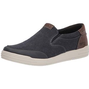 Nunn Bush Heren Kore City Walk Canvas Moc Toe Slip-on Sneaker, Donkerblauw, 39 EU