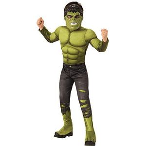 Rubie's Officiële Avengers Endgame Hulk, Deluxe Kinderkostuum - Medium, Leeftijd 5-7, Hoogte 132 cm, Wereldboekdag
