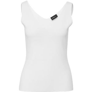 s.Oliver BLACK LABEL Mouwloze fijn gebreide top in slim fit, Crème, 34