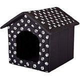 HobbyDog R4 BUDCWL2 Doghouse R4 60X55 cm zwart met poot, L, zwart, 1,4 kg