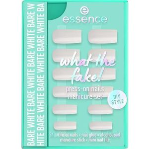 essence - what the fake! - Nagelverzorgingsset - Bare White - 28 st