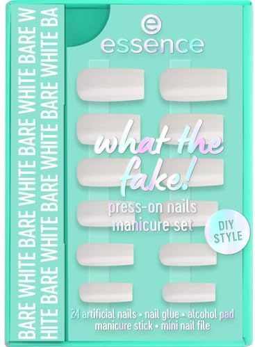 essence - what the fake! - Nagelverzorgingsset - Bare White - 28 st
