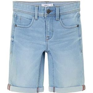 NAME IT Jongen Jeansshorts Slim Fit Long, blauw (light blue denim), 110 cm