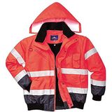 Portwest Hi-Vis Contrast Bomberjack Size: XXL, Colour: Rood/marine, C465RNRXXL