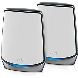 NETGEAR Orbi Tri-band Mesh WiFi 6-systeem (RBK852) – Router met 1 satelliet-extender | Dekking tot 350 m² en meer dan 100 apparaten | AX6000 (tot 6 Gbps)