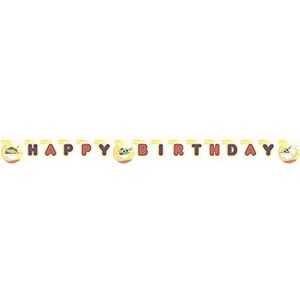Procos 93134 - slinger Happy Birthday Mandalorian, FSC® mix, lengte 2 m, letterslinger, opknoping decoratie, verjaardag, themafeest