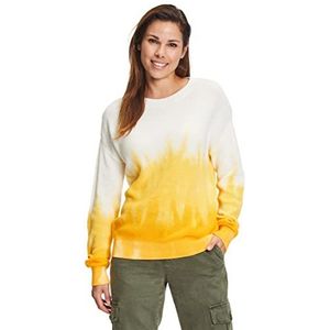 Cartoon Sweatshirt voor dames, geel/crème, XL