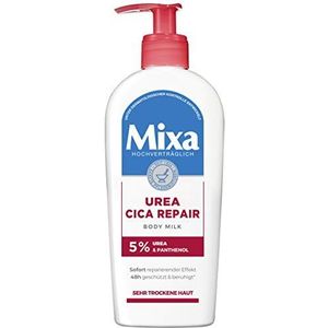 Mixa Urea Cica Repair Body Milk, rustgevende en beschermende lichaamsmelk, met ureum en panthenol, voor zeer droge huid, zeer verdraagbaar, 250 ml (1 stuk)